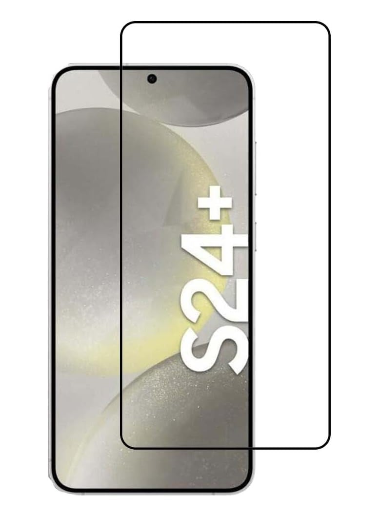 Screen Protector for Samsung Galaxy S24 Plus Tempered Glass Protector Full Glue Edge to Edge 9H Hardness Anti Fingerprint Curved Edges Scratch Resistance Glass for Samsung Galaxy S24 Plus - Image 1