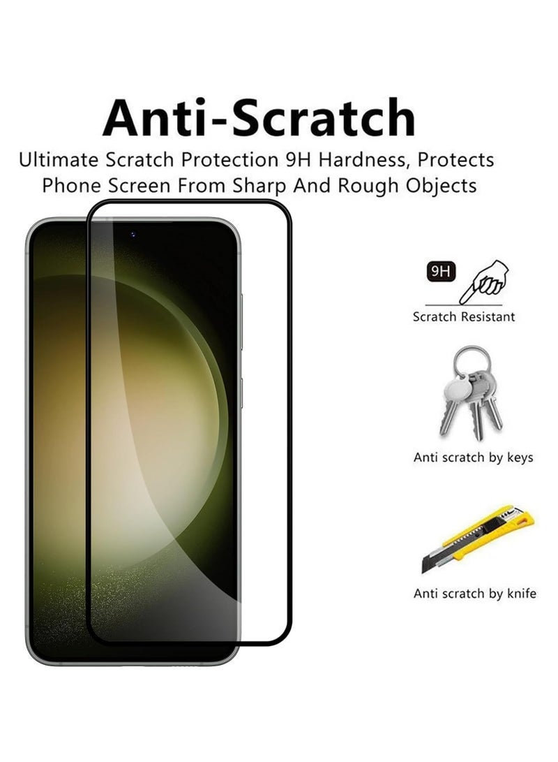 Screen Protector for Samsung Galaxy S24 Plus Tempered Glass Protector Full Glue Edge to Edge 9H Hardness Anti Fingerprint Curved Edges Scratch Resistance Glass for Samsung Galaxy S24 Plus - Image 3