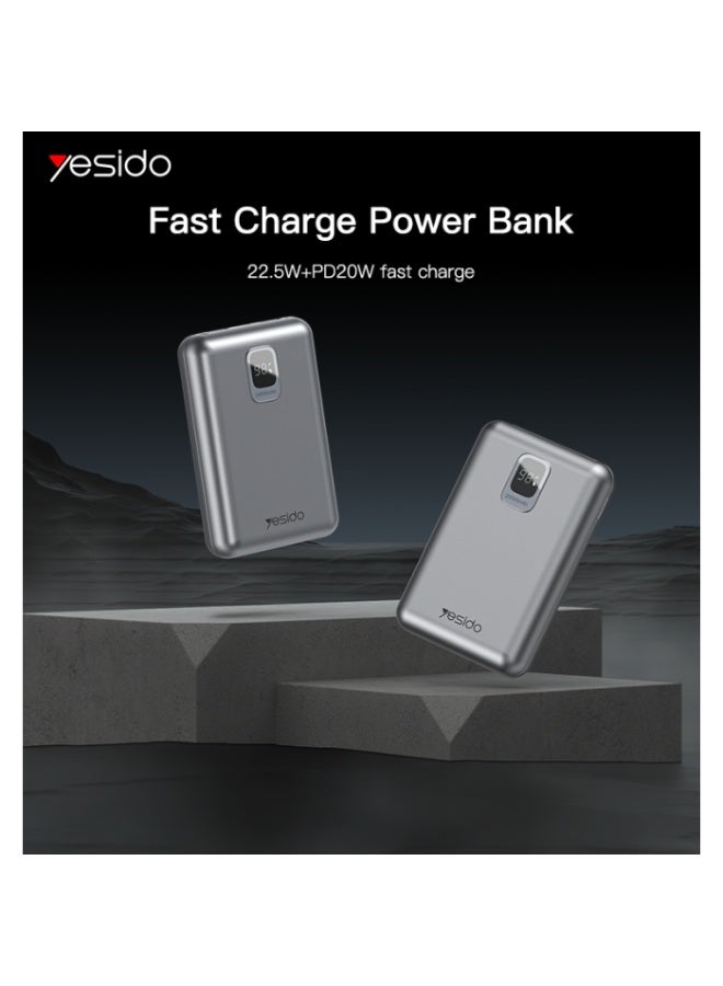 يسيدو YP47 بنك طاقة بسعة 20000 مللي أمبير/ساعة وقوة 22.5 واط وتقنية PD وشحن سريع وشاشة رقمية LED - Image 2