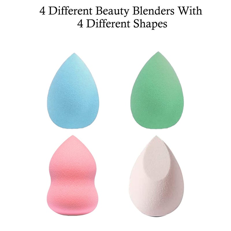 Tandem Makeup Sponges for Foundation Makeup Sponge Set for Blending Beauty Blender Set of 4 Egg Case Holder Flawless for Cream Powder and Liquid Pink Mix Colours - Image 4