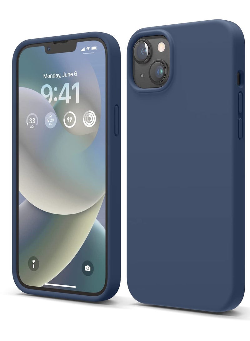 Compatible with iPhone 13 Mini Case, Slim Liquid Silicone 3 Layers Full Covered Soft Gel Rubber with Microfiber Case Cover 5.4 inch... - Image 1