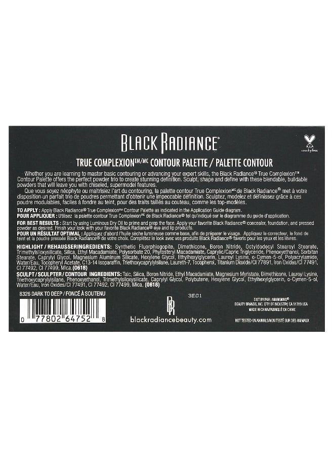 Black Radiance Black Radiance, True Complexion, Contour Palette, 8326 Dark to Deep, 0.38 oz (11 g)  - Image 2