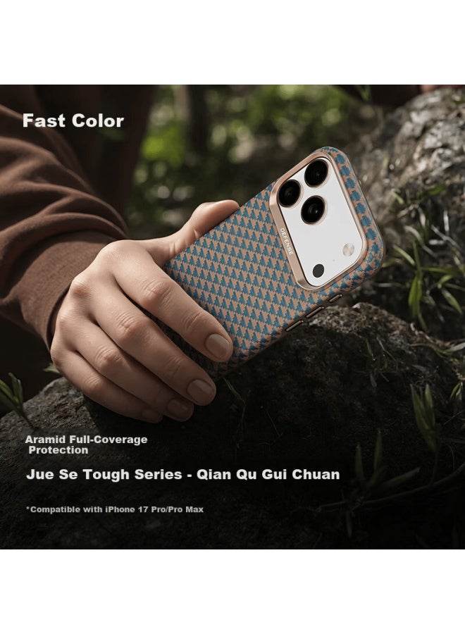 Defense Cold Porcelain Camera Button Kevlar Magnetic Woven Iphone 17 Pro Case Thickened Shockproof For Men - Image 2