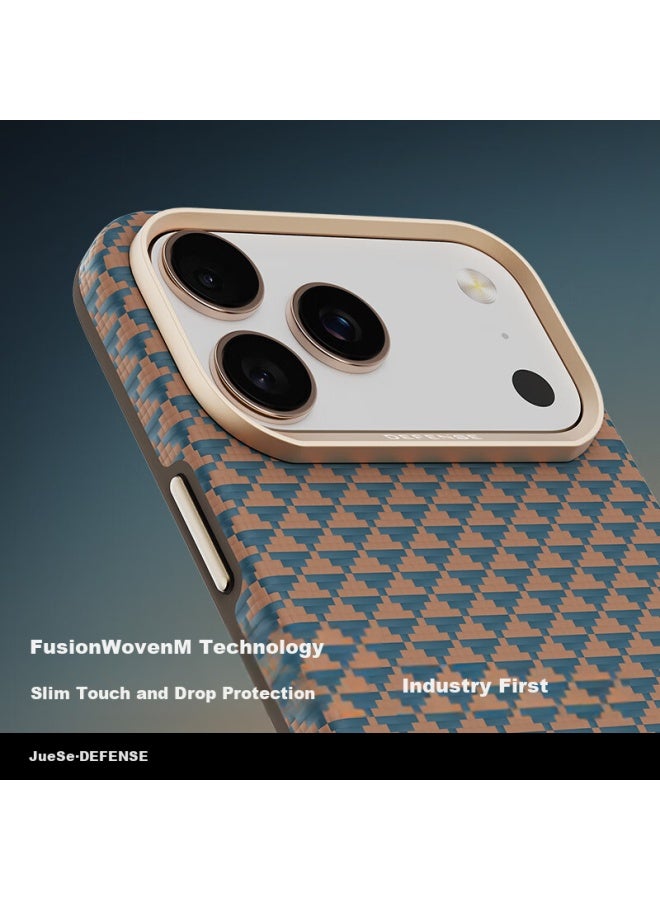 Defense Cold Porcelain Camera Button Kevlar Magnetic Woven Iphone 17 Pro Case Thickened Shockproof For Men - Image 3