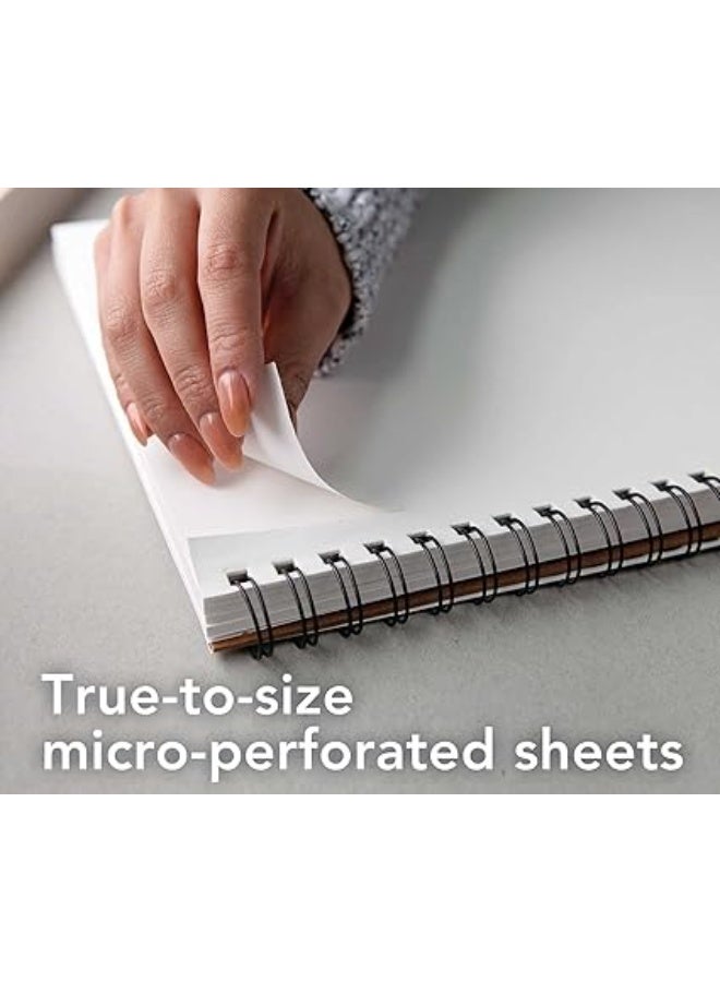 ستراث مور دفتر رسم سلك سلسلة 400 موديل 455-3 من ستراثمور، 22.9 سم × 30.5 سم، 100 ورقة، أبيض - Image 5