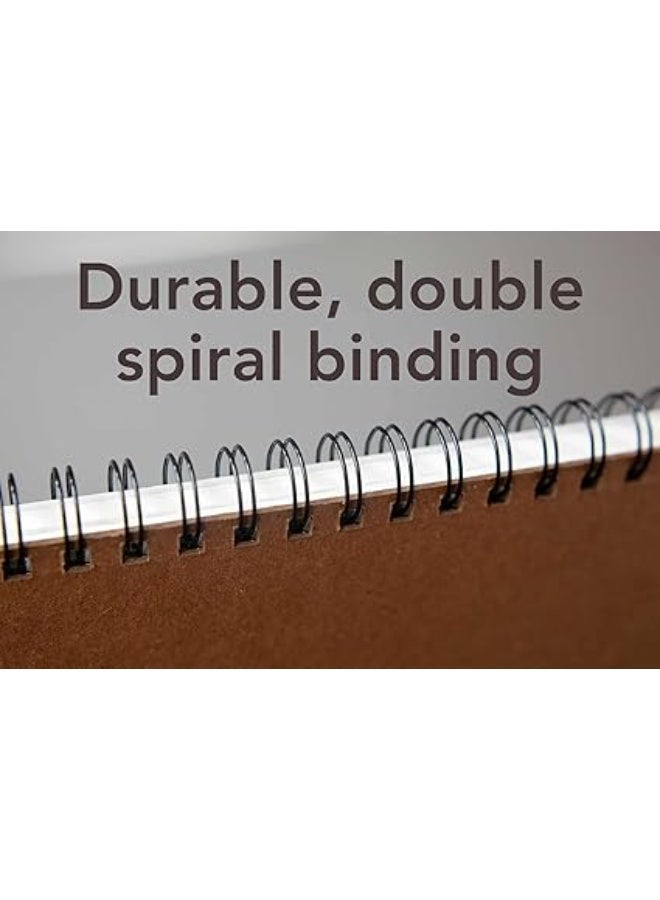 ستراث مور دفتر رسم سلك سلسلة 400 موديل 455-3 من ستراثمور، 22.9 سم × 30.5 سم، 100 ورقة، أبيض - Image 4