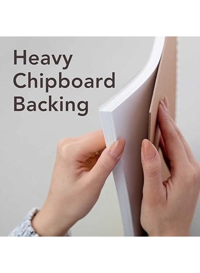 ستراث مور دفتر رسم سلك سلسلة 400 موديل 455-3 من ستراثمور، 22.9 سم × 30.5 سم، 100 ورقة، أبيض - Image 3