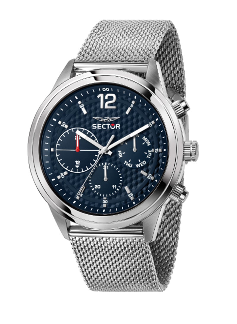 Sector 670 45MM MULT BLUE DIAL MESH BAND SS - Image 1