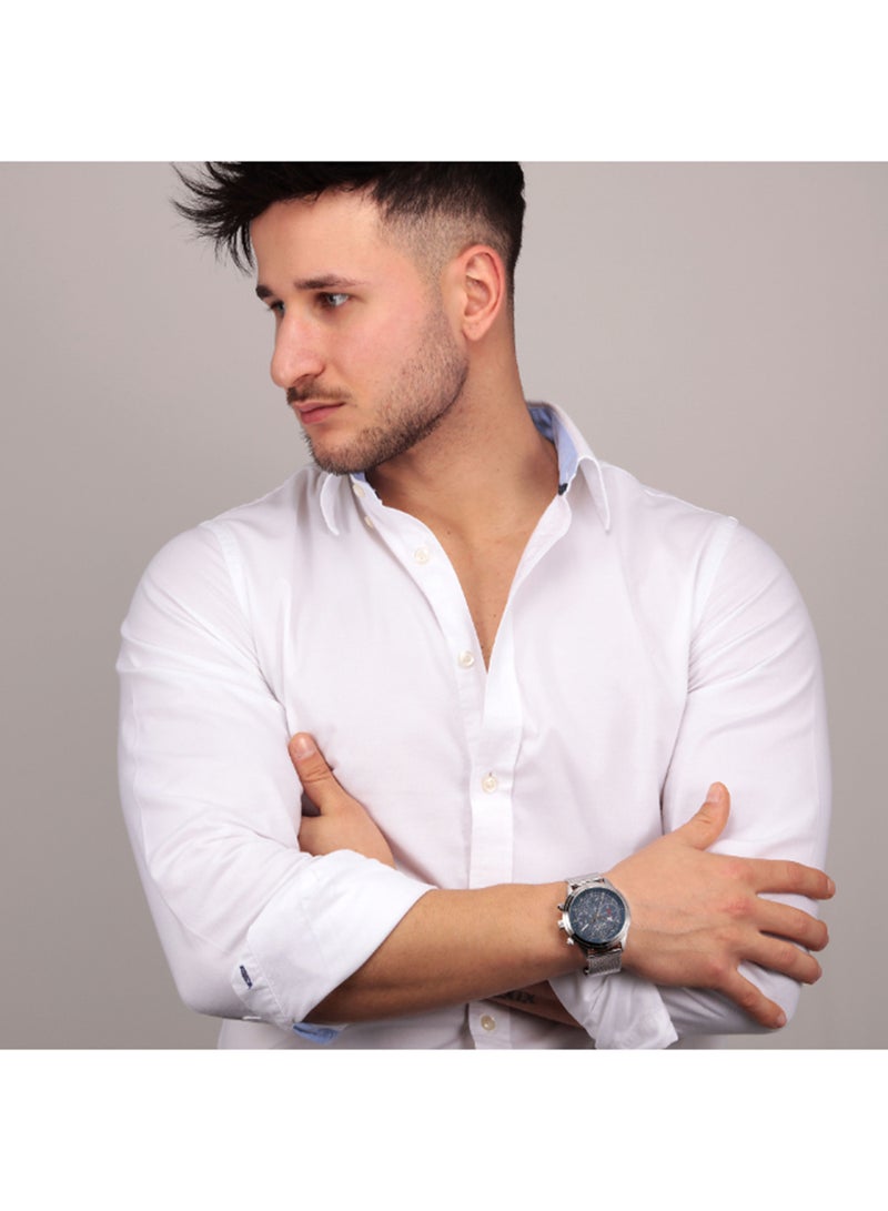 Sector 670 45MM MULT BLUE DIAL MESH BAND SS - Image 4