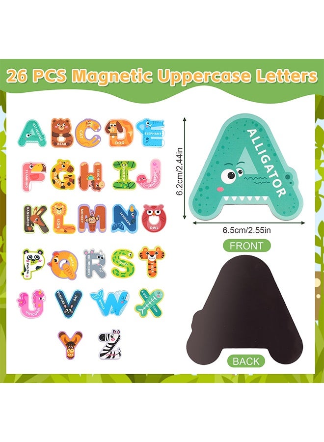 Magnetic Alphabet Letters for Kids, Large Animal Design Fridge Magnets, Educational Learning Toys with 26 Uppercase ABC, Suitable for Baby, Toddler and Preschool Children - Image 2