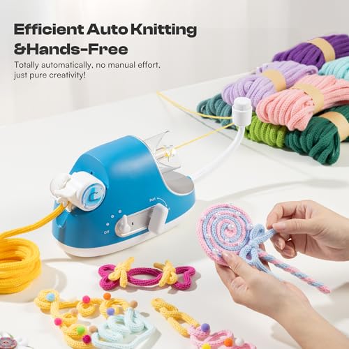Caydo Automatic i Cord Knitting Machine Pro Electric iCord Knitter with Powerful 3Speed Adjustable HandsFree Highly Efficient Yarn Knit Helper Crochet iCord Maker Tool for Fast DIY Craft Project - Image 3
