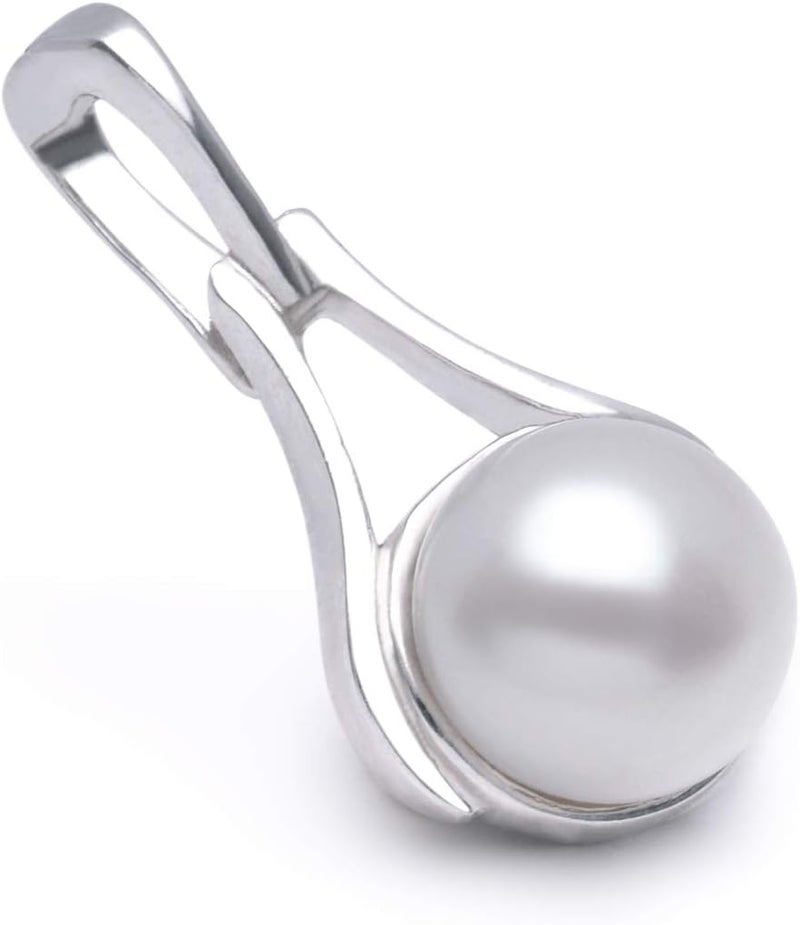 PearlsOnly Enhancer 9-10mm AA Quality Freshwater 925 Sterling Silver Cultured Pearl Pendant For Women - Image 1