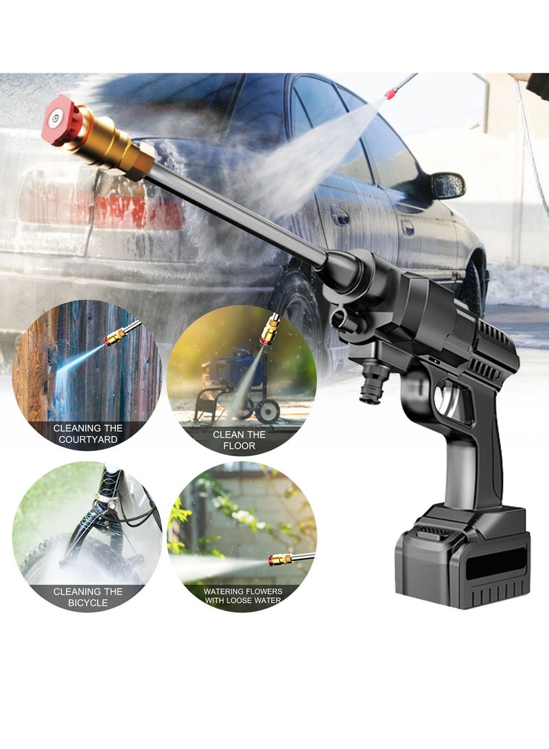 24V 200W Cordless Electric Washer High Pressure 30 Bar Car Washer Foam Generator Water Pump Nozzle  - Image 4