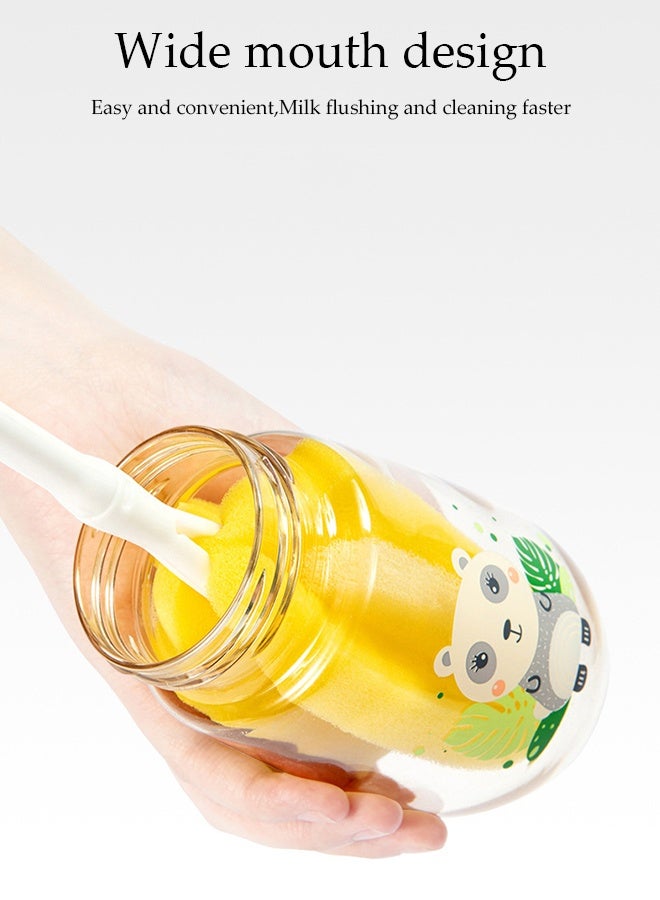 DUNISO زجاجة رضّع 240 مل، زجاجة رضّع قريبة من الطبيعة، زجاجة تغذية للأطفال مع مقبض، زجاجة مصاصة مضادة للانتفاخ، مادة PPSU، زجاجة متعددة الاستخدامات - Image 4