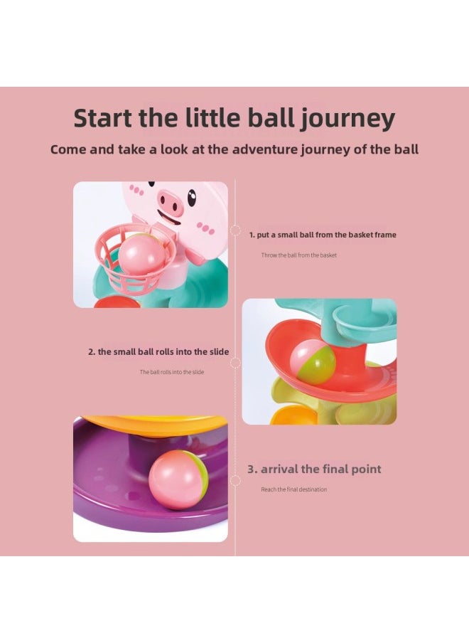 Basketball Tiered Reel Spinning Ball Tower Track Carousel Puzzle-Specifications:52033  - Image 5