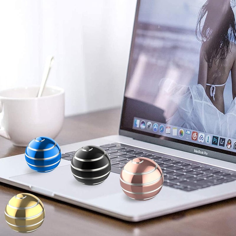 Apqdw Anbo Kinetic Desk Toy Ball, Kinetic Desktop Spinning Toys, Optical Illusion Fidget Toys Gadgets for Adults Office Anxiety, ADHD (Black-A) - Image 5