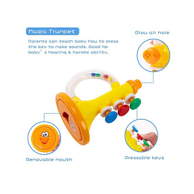 Goodway Baby Rattle & Teething Toy Set, 5 Piece, Red, BPA-Free ABS, 3M+, Easy Grip, Hand-Eye Coordination Development - Image 4