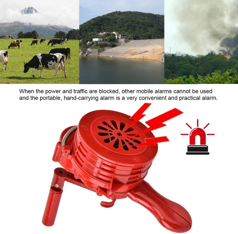 woobles Hand Crank Loud Hand Crank Manual Operated Portable ABS Alarm/Siren (Air Raid)- - Image 4