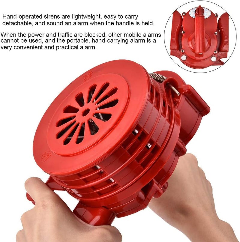 woobles Hand Crank Loud Hand Crank Manual Operated Portable ABS Alarm/Siren (Air Raid)- - Image 3