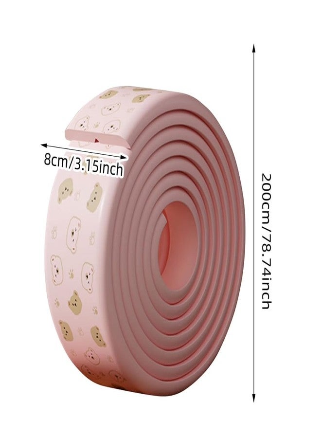 Agabani Cartoon Bear Printed Edge Protector Roll for Baby Proofing, Thick Foam Anti-Collision Strip with Strong Adhesive, Flexible Table Corner Guard for Child Safety Furniture Edge Protection (Pink) - Image 2