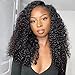 ISEE V Part Human Hair Kinky Curly MinimalNo Leave Out Upgrade U Part Wig for Black Women V Shape Kinky Curly Thin Part Glueless Clip In Half Wig 180 Density Natural Color 14 Inch - Image 4