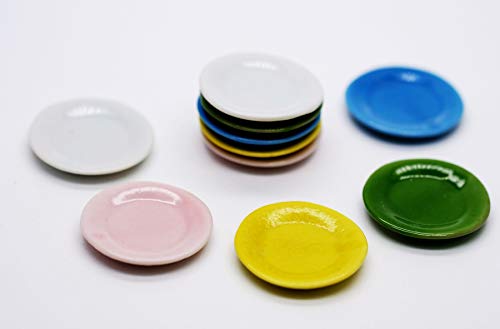 Cool Price 10 Mix Colorful Ceramic Cookware Dollhouse Miniatures Dishes - Image 1