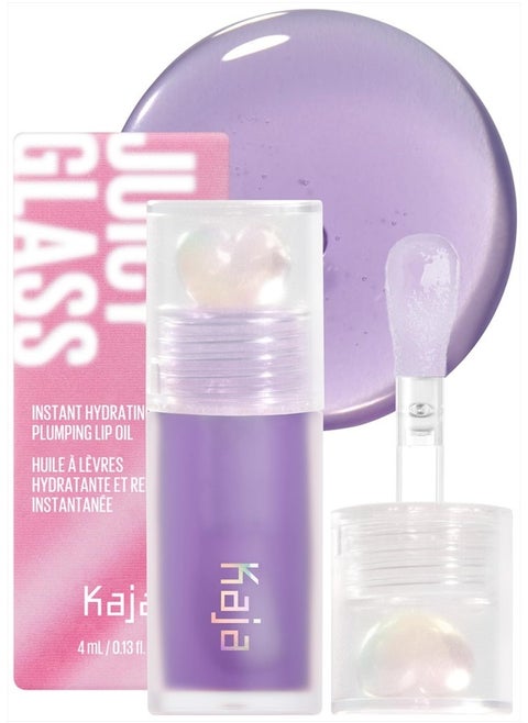 Juicy Glass Lip Plumping Oil | Hydrating, Feel Plumped and Lightweight with Vitamin Tree Fruit Oil for Glass Skin Look | 04 Grape Glowtini | Vegan, Cruelty-Free
