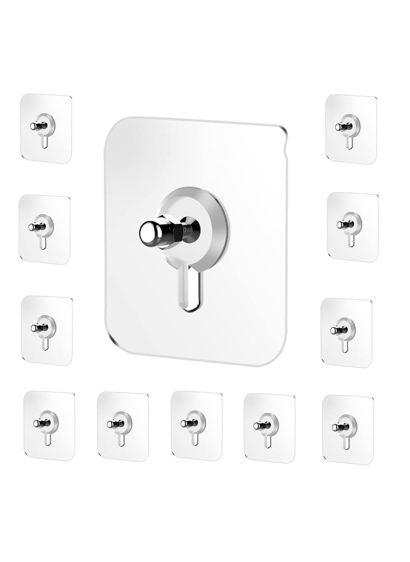Quince Store Quince Store Wall Hooks_11 lbsMAX Heavy Strong and Transparent PunchFree Screw Stickers Wall Picture Hook Invisible Traceless Hardwall Drywall Picture Hanging Kit Clock Hook upk  - Image 1