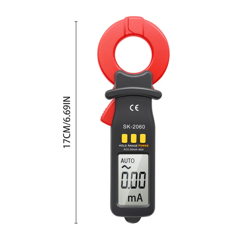 Digital Clamp Meter: 30mm Jaw Opening, 0.01mA High Accuracy Resolution, Auto/Manual Range Switching - Data Storage, 10-Minute Custom Shutdown, Portable Compact Design, AC DC Clamp Meter for Profession - Image 2