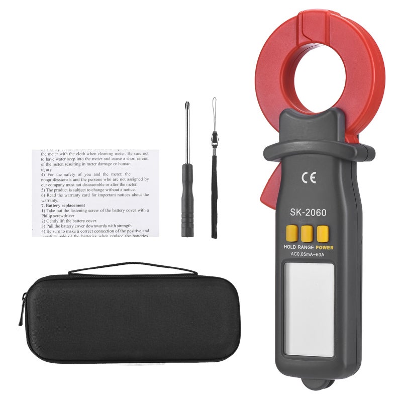 Digital Clamp Meter: 30mm Jaw Opening, 0.01mA High Accuracy Resolution, Auto/Manual Range Switching - Data Storage, 10-Minute Custom Shutdown, Portable Compact Design, AC DC Clamp Meter for Profession - Image 1