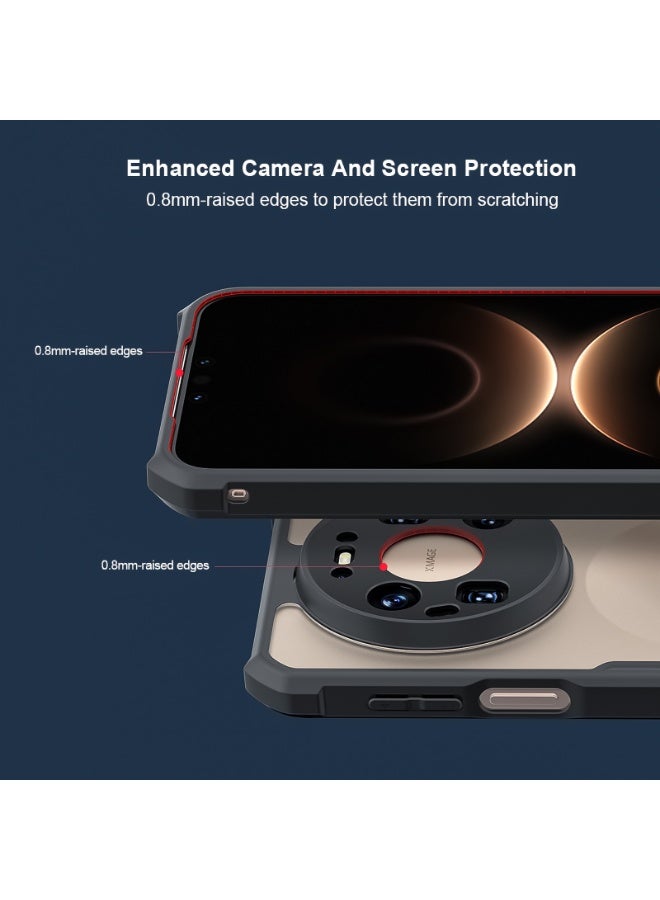 إكسوند غطاء Huawei Mate 80 / 80 Pro، هيكل TPU + PC مقاوم للصدمات، إطار مرتفع لحماية العدسة من التآكل، غطاء خلفي نحيف مقاوم لبصمات الأصابع - Image 2
