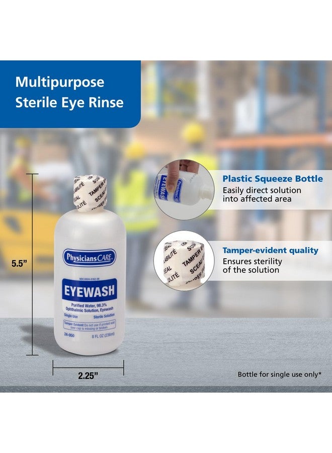 Pac-Kit PhysiciansCare Eye Wash Solution, Sterile Isotonic Buffered Solution for Flushing & Irrigating Eyes, 8-oz Bottle  - Image 1