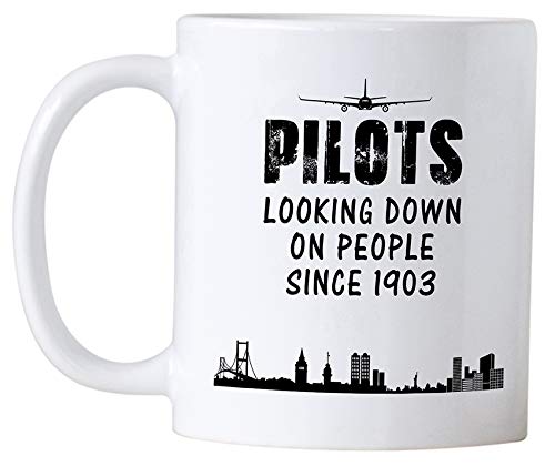 Casitika Airplane Pilot Gifts. Funny 11 oz White Ceramic Novelty Mug For Pilots Looking Down on People Since 1903. Great Gift Idea for Your Men/Women Boss. - Image 2