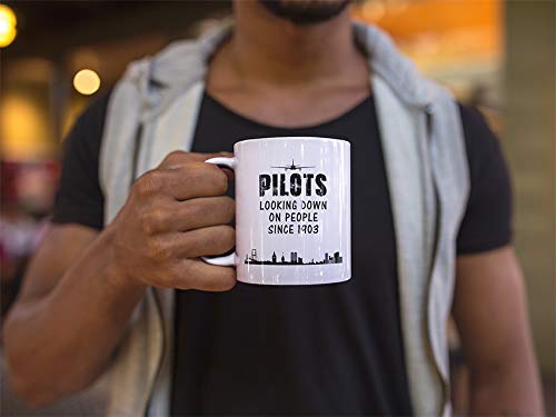 Casitika Airplane Pilot Gifts. Funny 11 oz White Ceramic Novelty Mug For Pilots Looking Down on People Since 1903. Great Gift Idea for Your Men/Women Boss. - Image 3