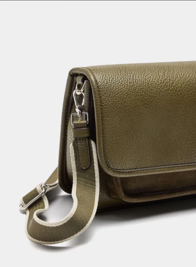 بارفوا حقيبة كروس بودي مع نسيج وغطاء