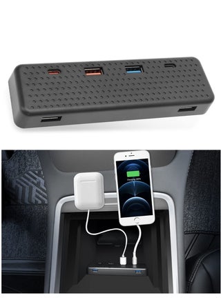 6 in 1 USB Hub Accessories Docking Station for Tesla 2021 2022 Model Y 3 , Car Accessories of Center Console Smart Sensor Provides Charging & Data Transfer for Smart Phones, Game Controller - pzsku/ZB99678CB1EF88C59BE13Z/45/_/1705398888/7cb8d7f4-c1fc-455d-a4be-1dcc3c8f5b56