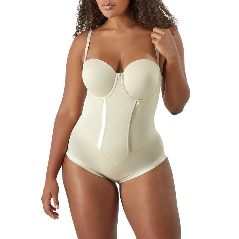 Maidenform womens Shaper With Built-in Bra & Anti-static Fl1256 shapewear bodysuits, Latte Lift, 38DD US - Image 1