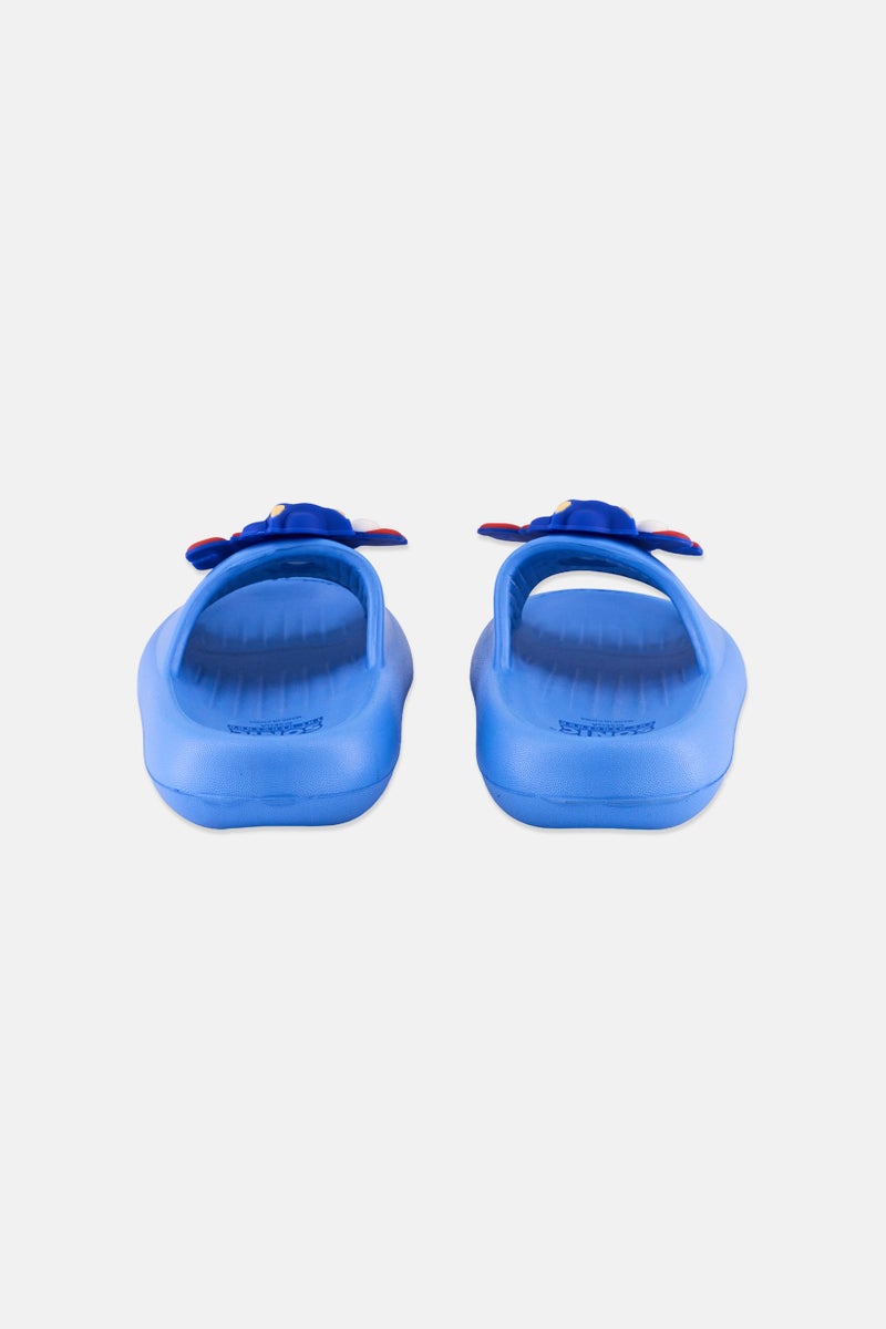 SONIC Kids Boy Sonic The Hedgehog Slip on Slides, Blue - Image 4