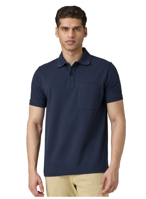 Code Super Combed Cotton Men's Polo T-Shirt Dark Navy