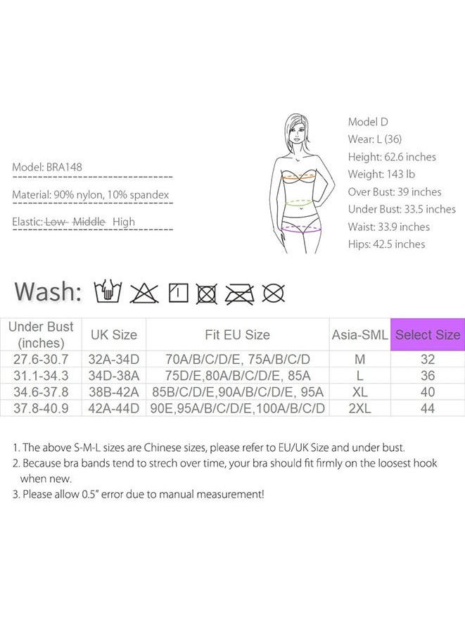 Generic - 2-Piece Women Nursing Maternity Bras Black+Beige - Image 1