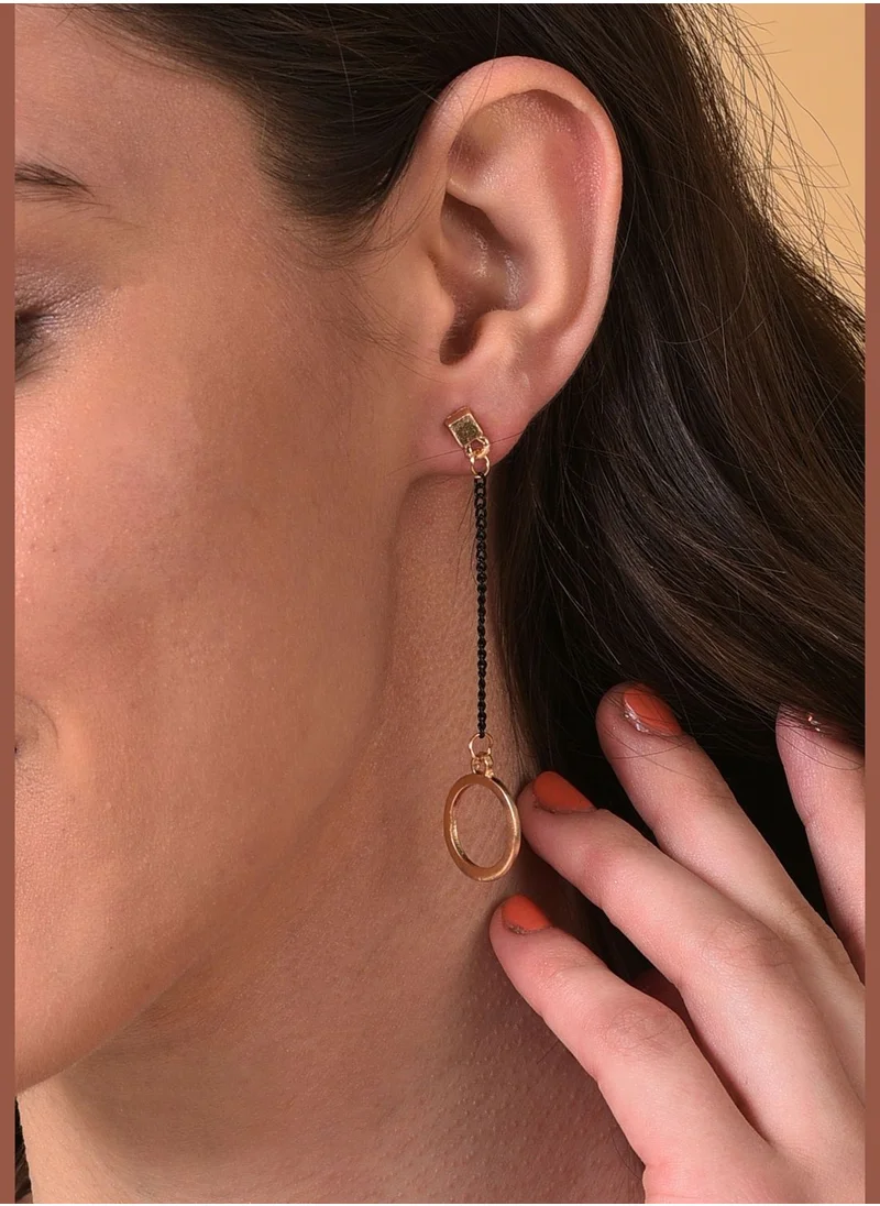 SOHI Pack of 8 Gold Plated Designer Drop Earring