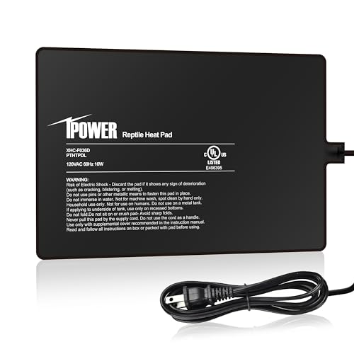iPower 8X12 Inch Reptile Heat Pad Under Tank Heater Terrarium Warmer Heating Mat for Turtles Lizards Frogs and Other Small Animals - Image 1