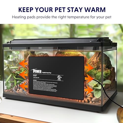 iPower 8X12 Inch Reptile Heat Pad Under Tank Heater Terrarium Warmer Heating Mat for Turtles Lizards Frogs and Other Small Animals - Image 5