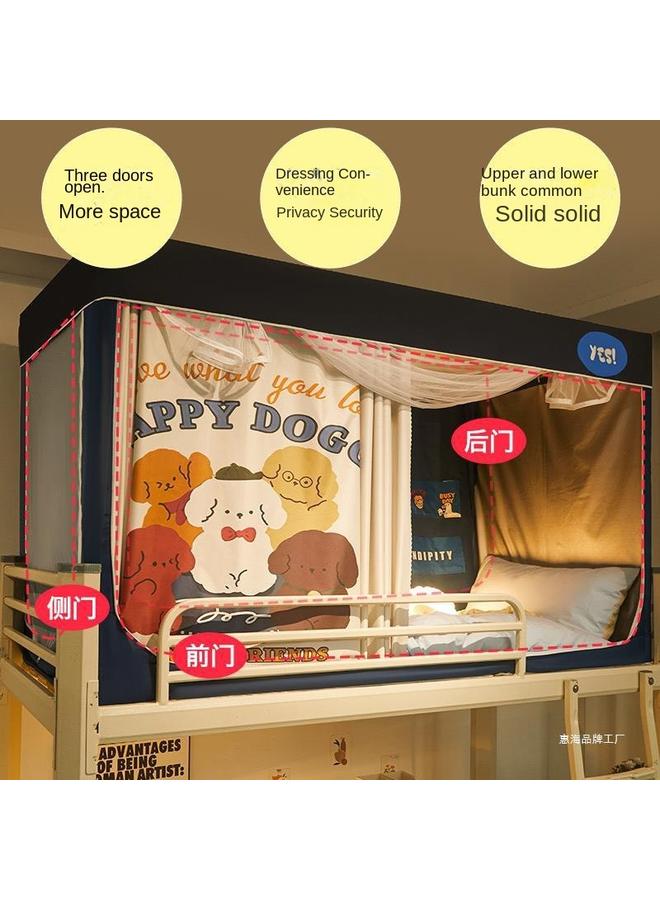 Bluejw Shaded College Students' Dormitory Special All-inclusive Closed Mosquito Net Bed Curtain Integrated Bedroom Upper Bed And Lower Bed Universal - Image 4