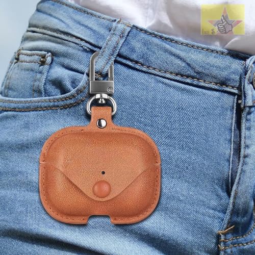 Like Star AirPod Pro/Pro2 Case Leather Protective Case Cover Shockproof with Loss Prevention Clip for Apple Air-Pods Pro/Pro2 Wireless Charging Case (Brown) - Image 4