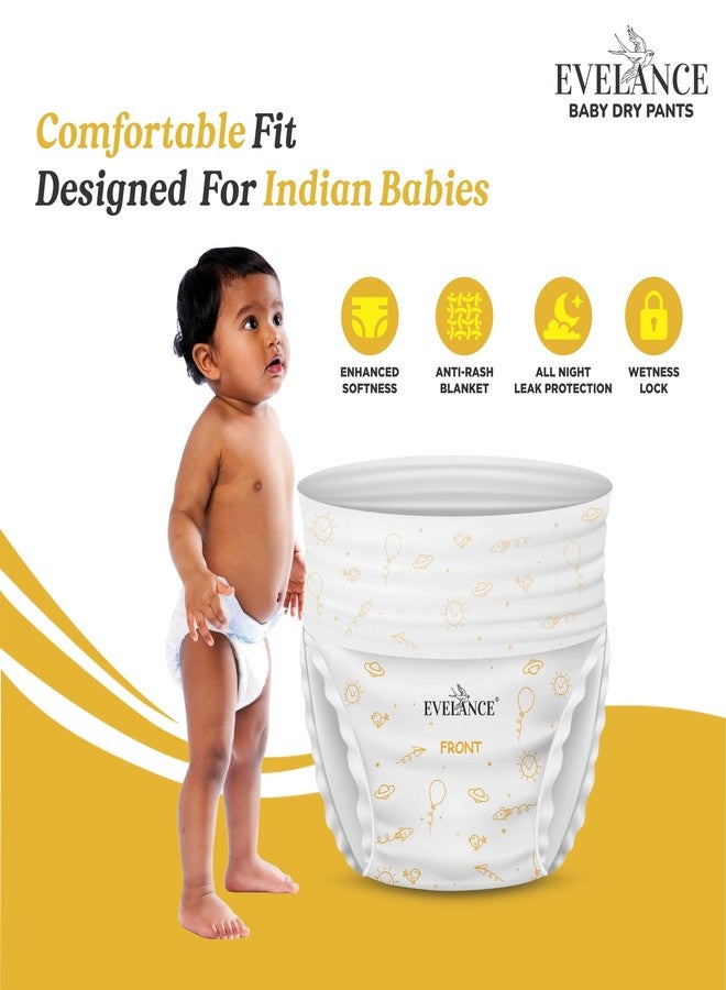 Evelance Premium Baby Pants, Size M, 66 diapers, an anti-rash blanket, for 7-12 kgs baby, easy fit and fast absorption(Pack of 1) - Image 5