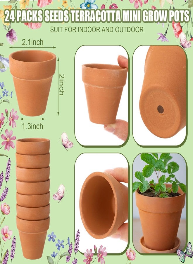 Reallnaive Wildflower Baby Shower Party Favors Baby in Bloom Favors Set Seed Packets Include 24 Mini Terracotta Pots Seed Packets 24 Self Adhesive Envelopes Thank You Tags Gifts for Guest Party - Image 3