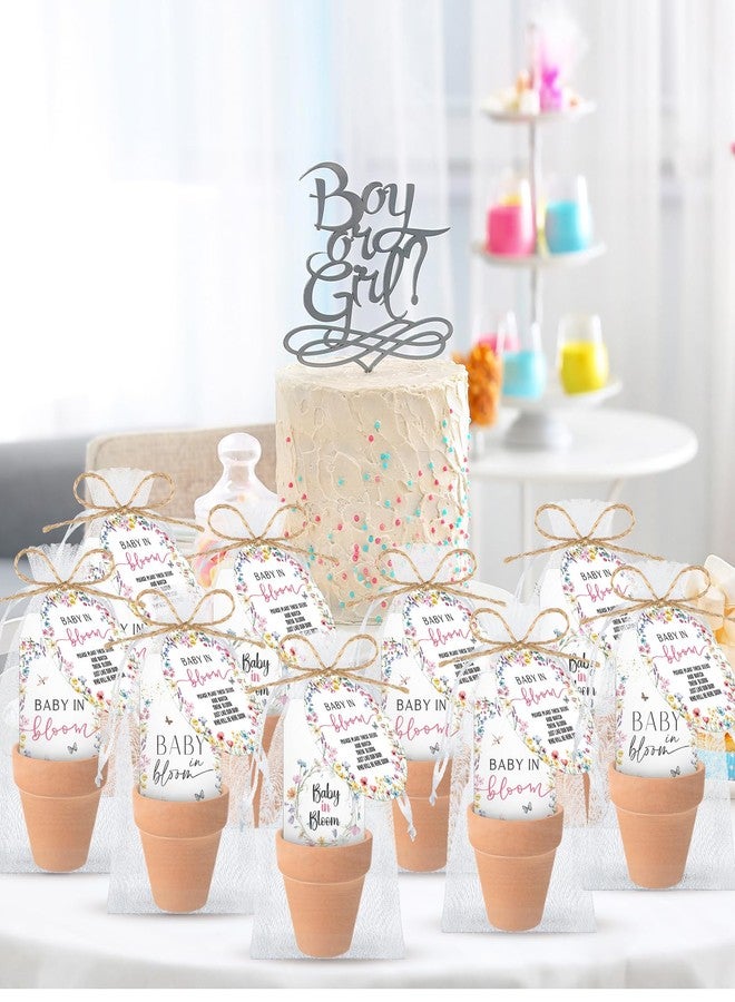 Reallnaive Wildflower Baby Shower Party Favors Baby in Bloom Favors Set Seed Packets Include 24 Mini Terracotta Pots Seed Packets 24 Self Adhesive Envelopes Thank You Tags Gifts for Guest Party - Image 5