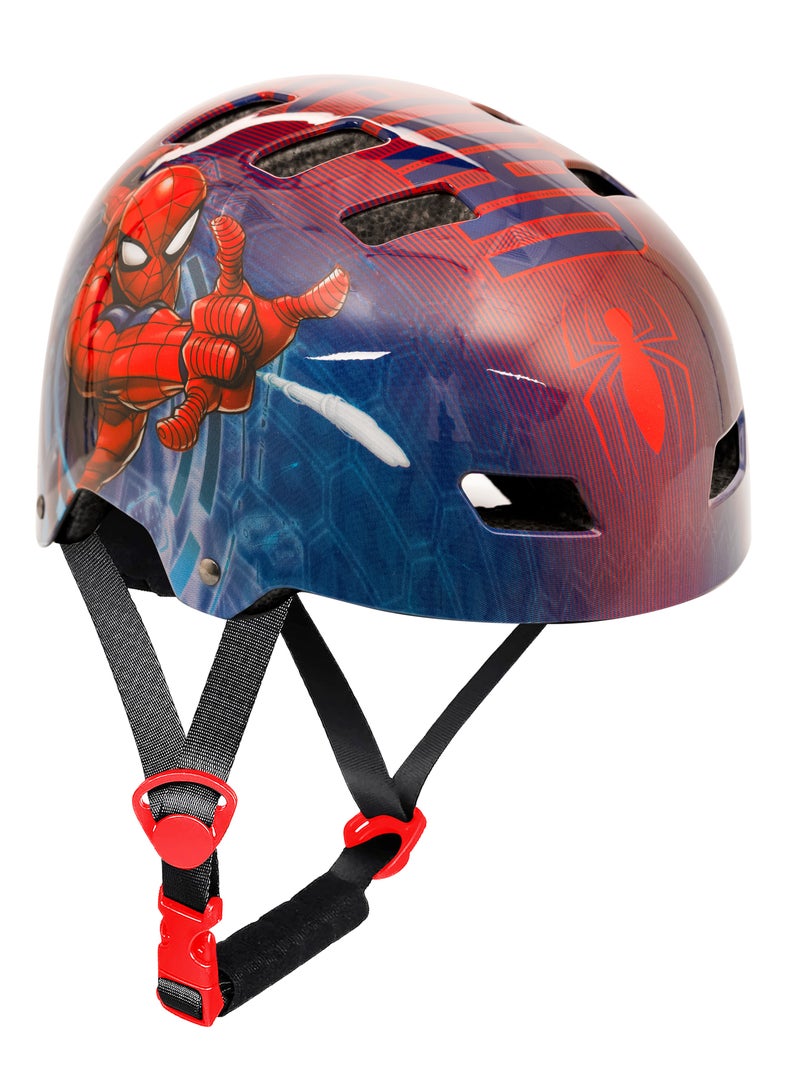 Spartan Marvel Spiderman Multi-Sport Kids Helmet â€“ Licensed Marvel Design, Lightweight Protective Shell with Ventilation, Adjustable Fit Strap, Impact-Resistant Construction, Small Size 51-54cm Ages 5-9 - SP-9113 - Image 1