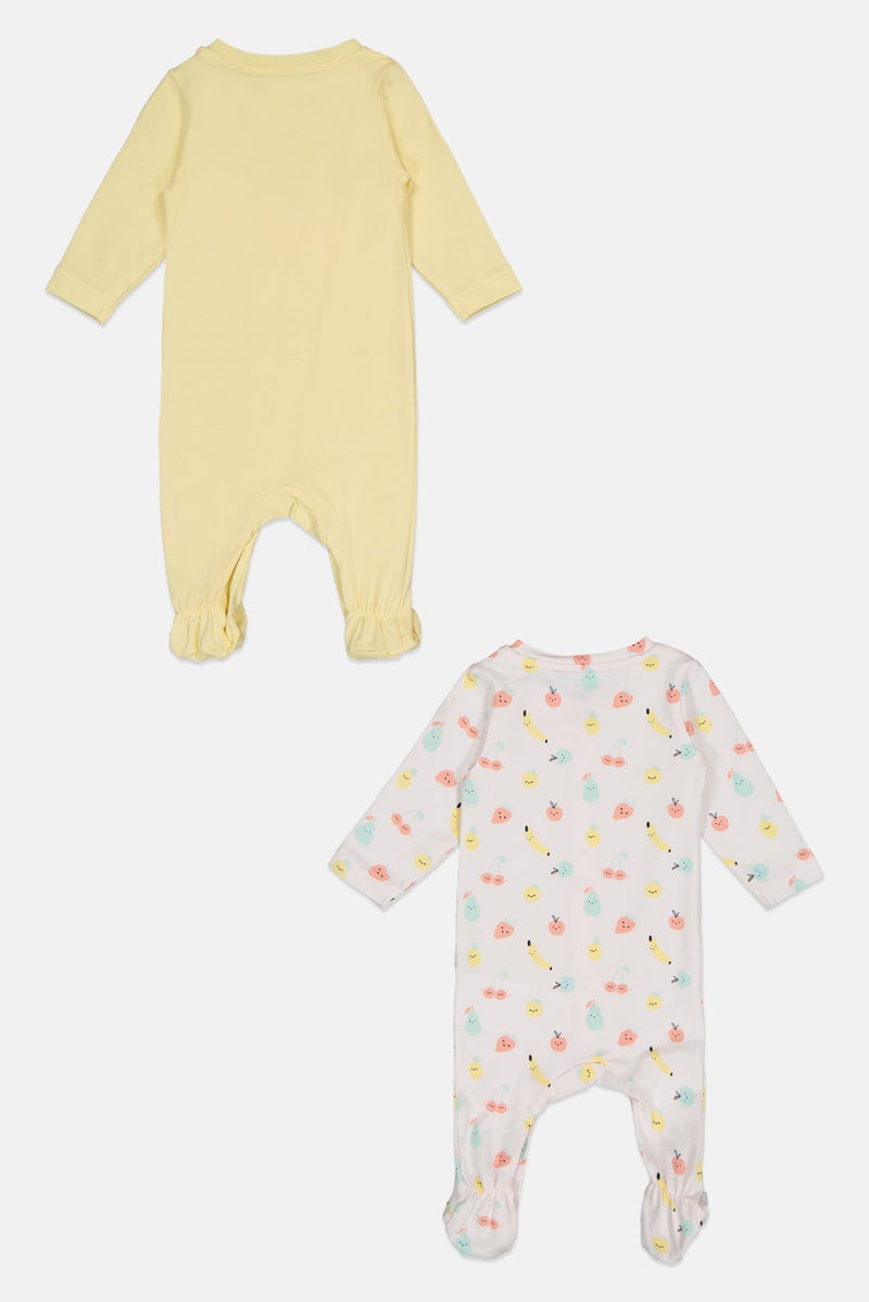 NAME IT Toddlers Girl 2 Pieces Graphic Print Sleepwear Coverall, Multicolor - Image 2